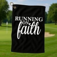 Running On Faith Golf Towel thumb 1