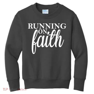 Running On Faith Kids Sweatshirt