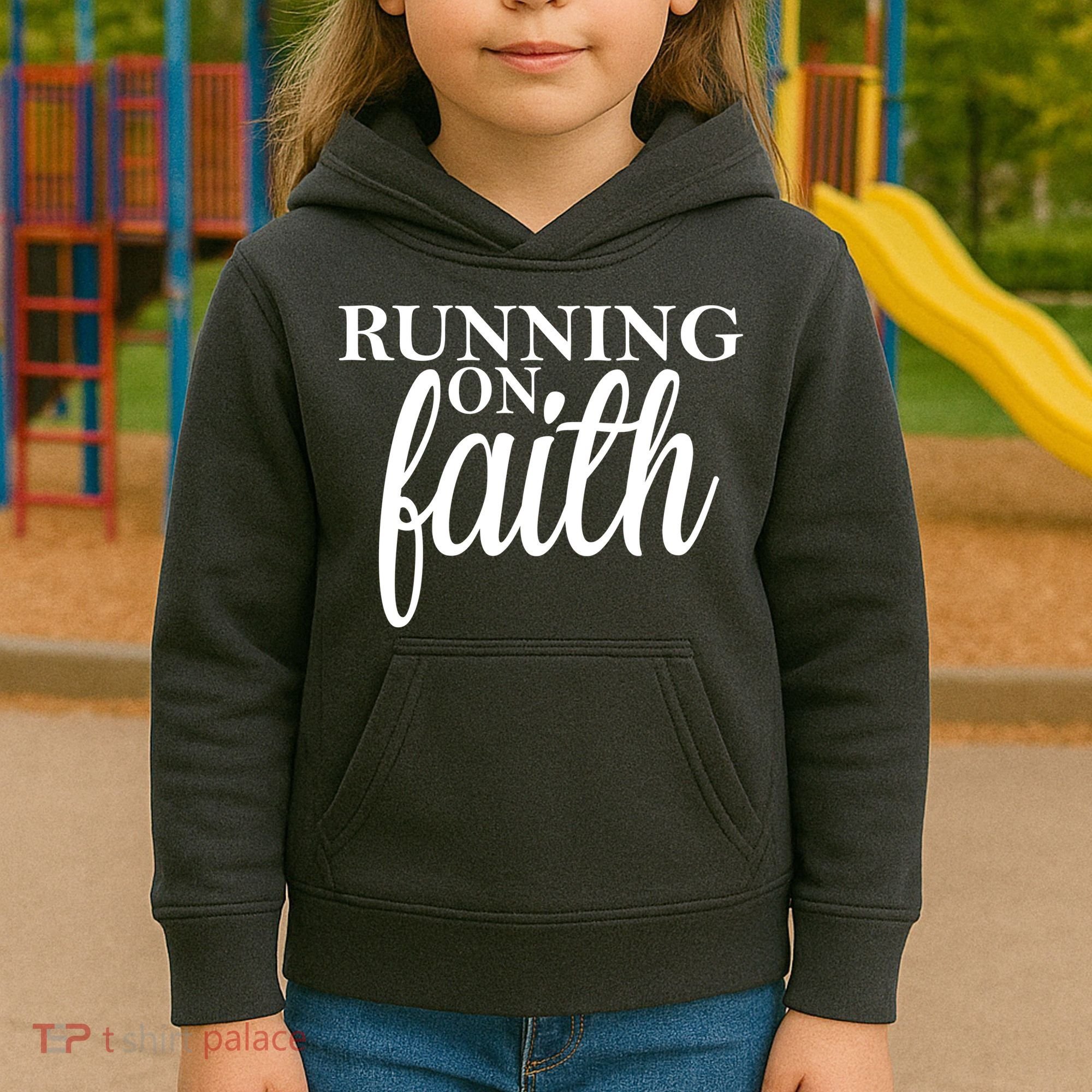 Running On Faith Kids Hoodie