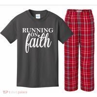 Running On Faith Kids Plaid Pajama Set thumb 0
