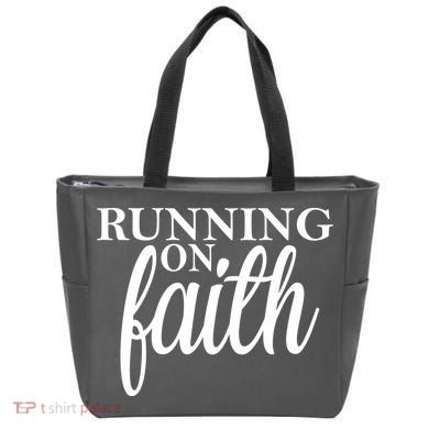 Running On Faith Tote Bag