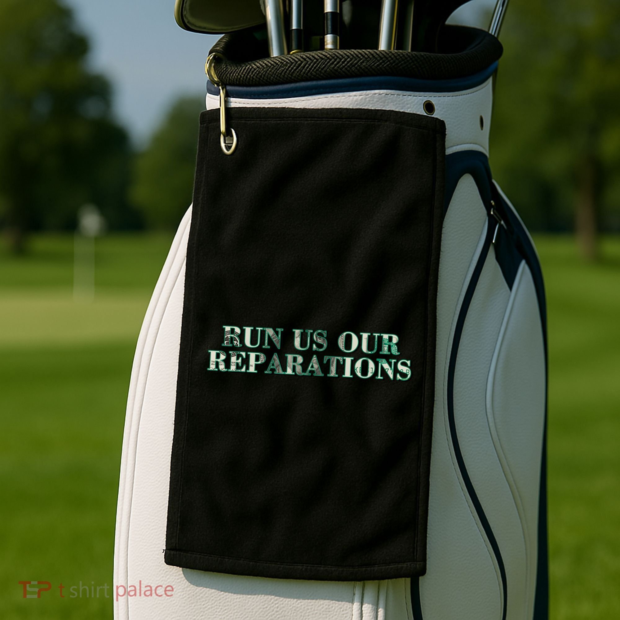 Run Us Our Reparations Golf Towel