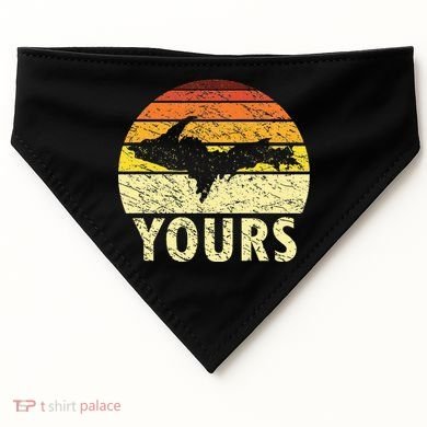 Retro Upper Peninsula UP Yours Yooper Pride Michigan Roots USA-Made Doggie Bandana