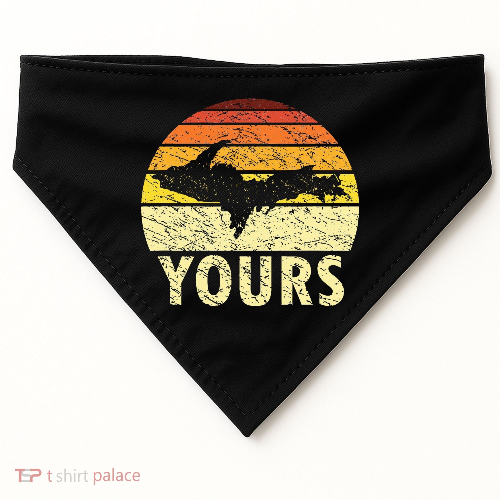 Retro Upper Peninsula UP Yours Yooper Pride Michigan Roots USA-Made Doggie Bandana