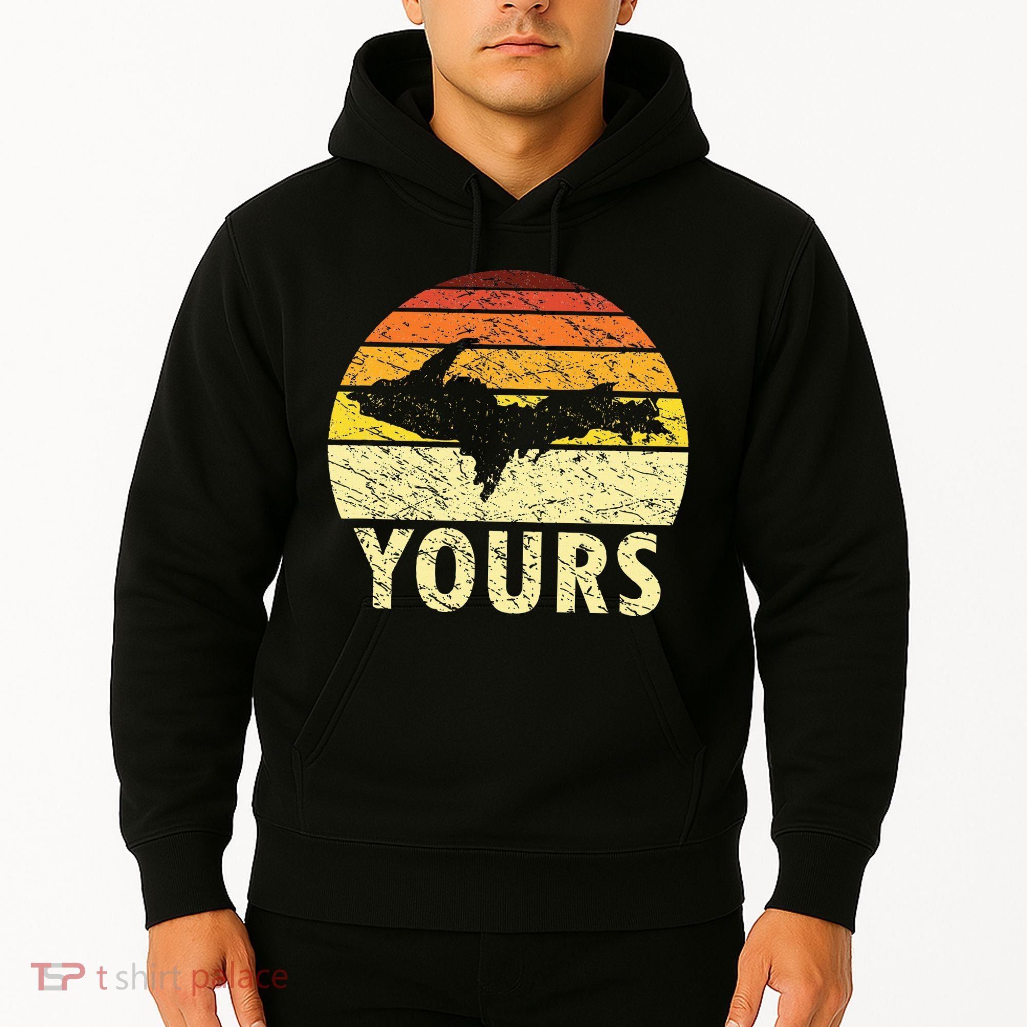 Retro Upper Peninsula UP Yours Yooper Pride Michigan Roots Hoodie