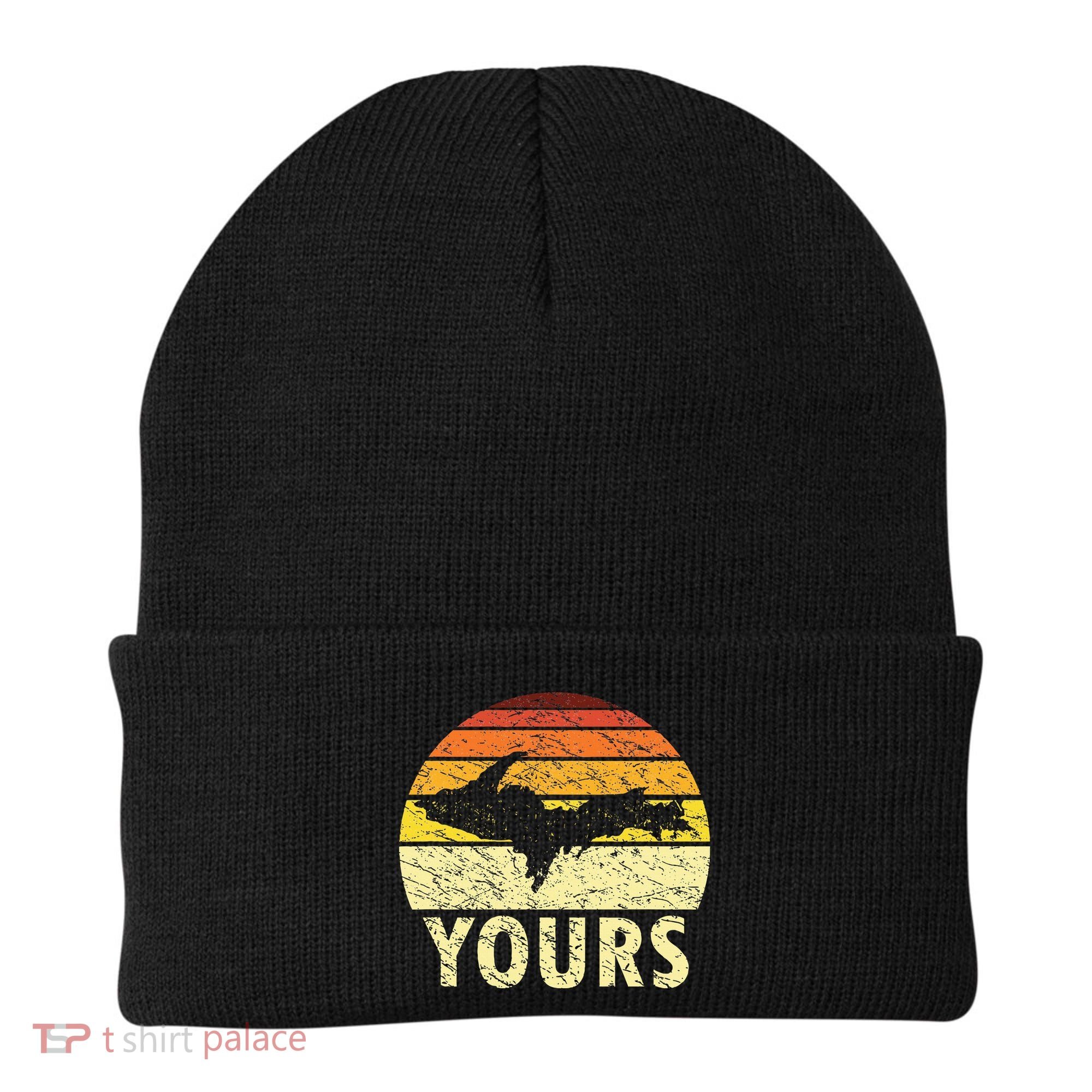 Retro Upper Peninsula UP Yours Yooper Pride Michigan Roots Beanie