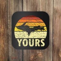 Retro Upper Peninsula UP Yours Yooper Pride Michigan Roots Coaster thumb 0