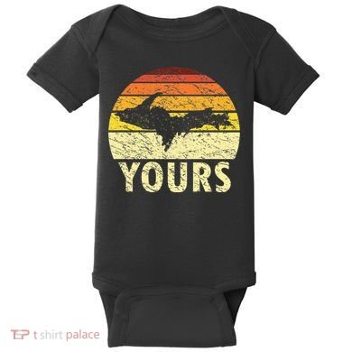 Retro Upper Peninsula UP Yours Yooper Pride Michigan Roots Baby Bodysuit