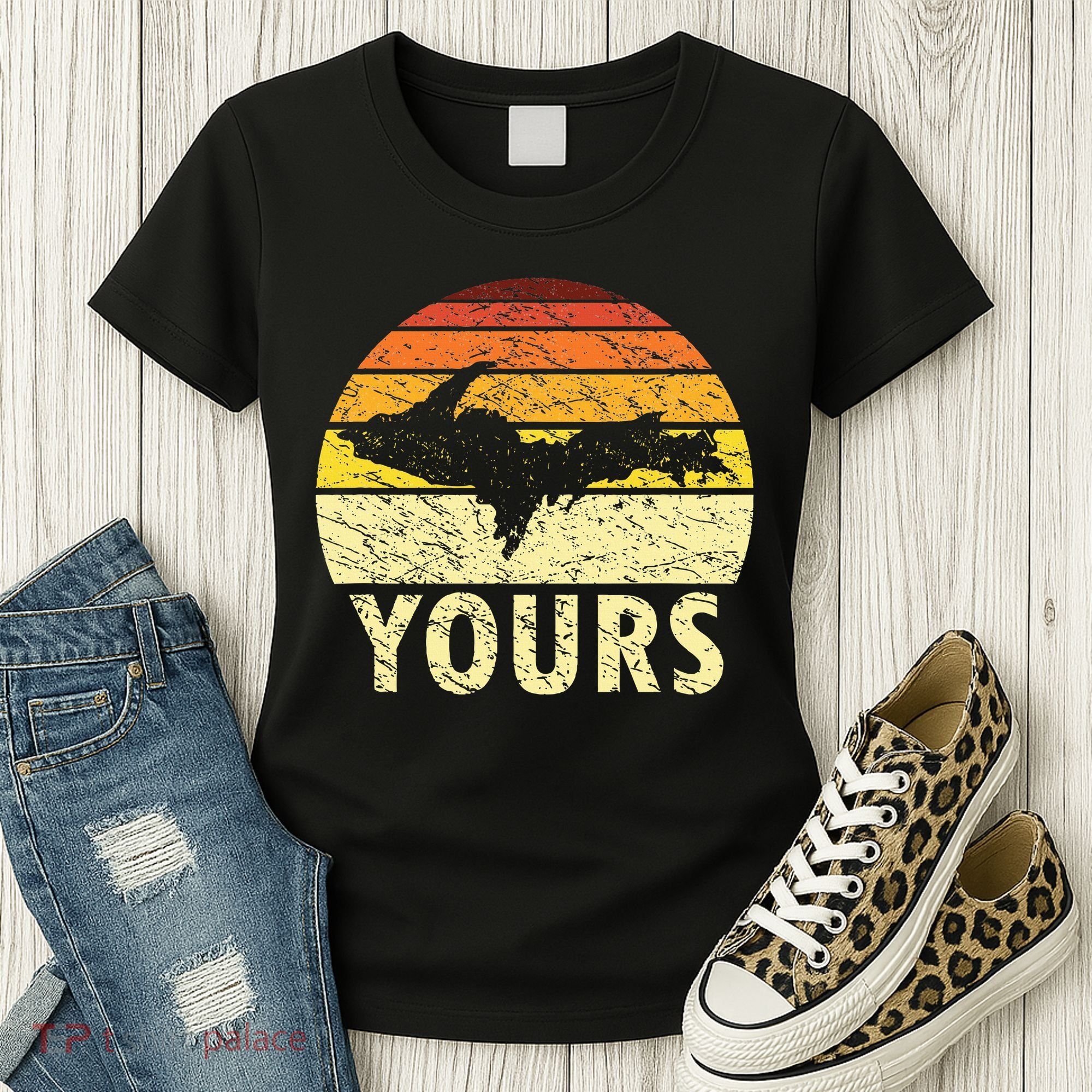 Retro Upper Peninsula UP Yours Yooper Pride Michigan Roots Women's T-Shirt