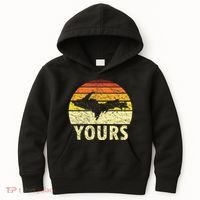 Retro Upper Peninsula UP Yours Yooper Pride Michigan Roots Kids Hoodie thumb 0