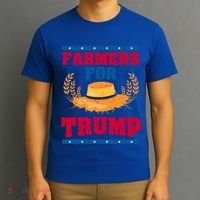 Republican Usa Pride Patriot Farmers For Trump Gift T-Shirt thumb 3