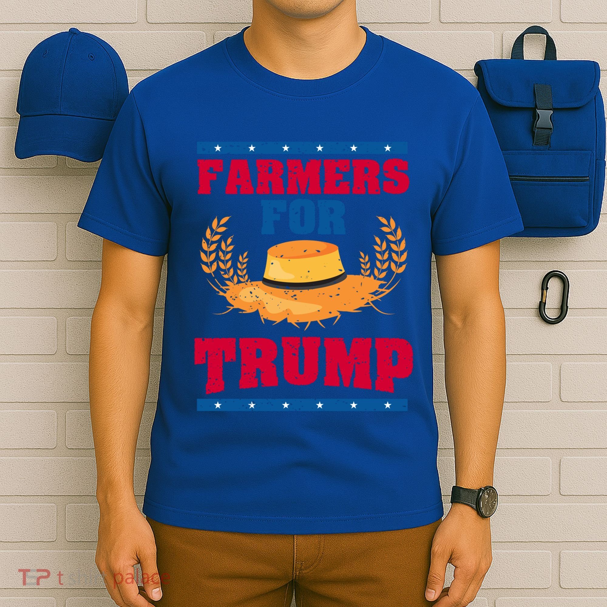 Republican Usa Pride Patriot Farmers For Trump Gift T-Shirt