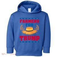 Republican Usa Pride Patriot Farmers For Trump Gift Toddler Hoodie thumb 0