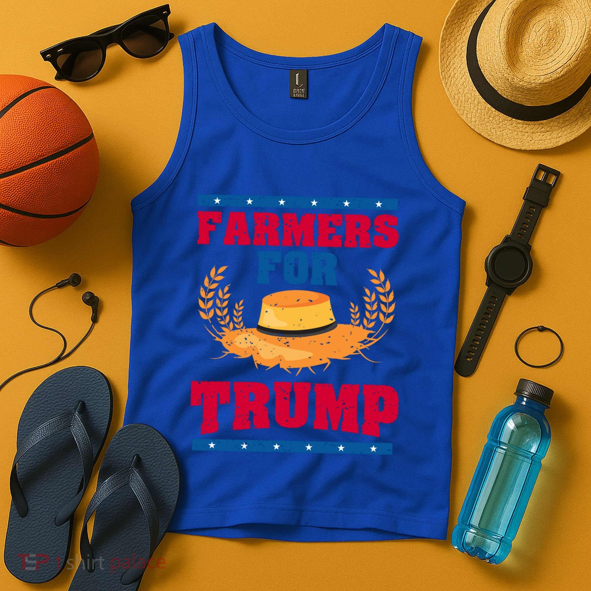 Republican Usa Pride Patriot Farmers For Trump Gift Tank Top