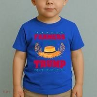 Republican Usa Pride Patriot Farmers For Trump Gift Toddler T-Shirt thumb 2