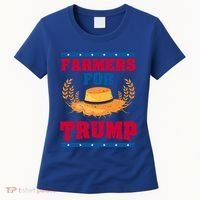 Republican Usa Pride Patriot Farmers For Trump Gift Women's T-Shirt thumb 0