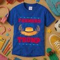 Republican Usa Pride Patriot Farmers For Trump Gift Kids T-Shirt thumb 3