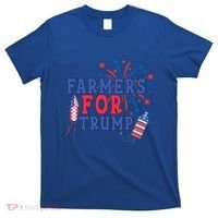 Republican Usa Pride Patriot Farmers For Trump Funny Gift T-Shirt thumb 0