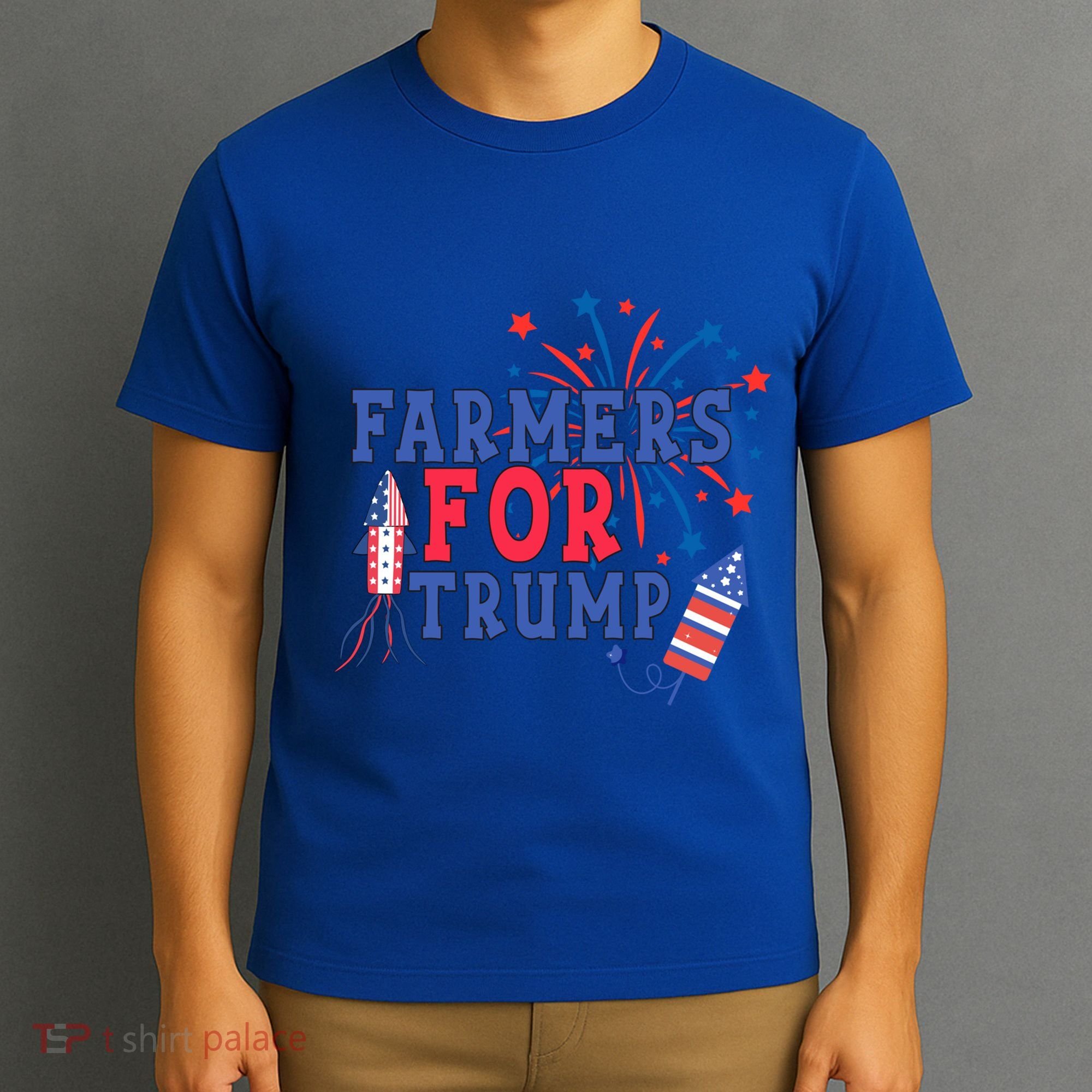 Republican Usa Pride Patriot Farmers For Trump Funny Gift T-Shirt