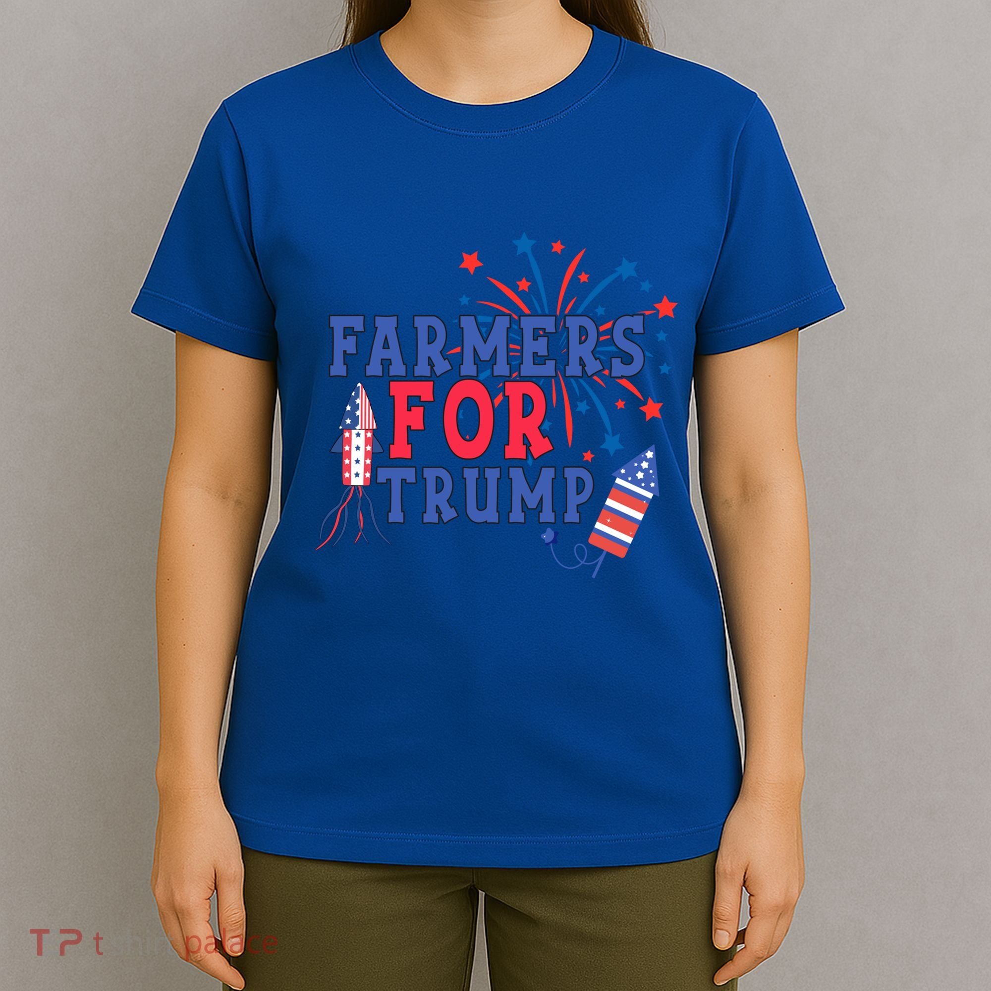 Republican Usa Pride Patriot Farmers For Trump Funny Gift T-Shirt