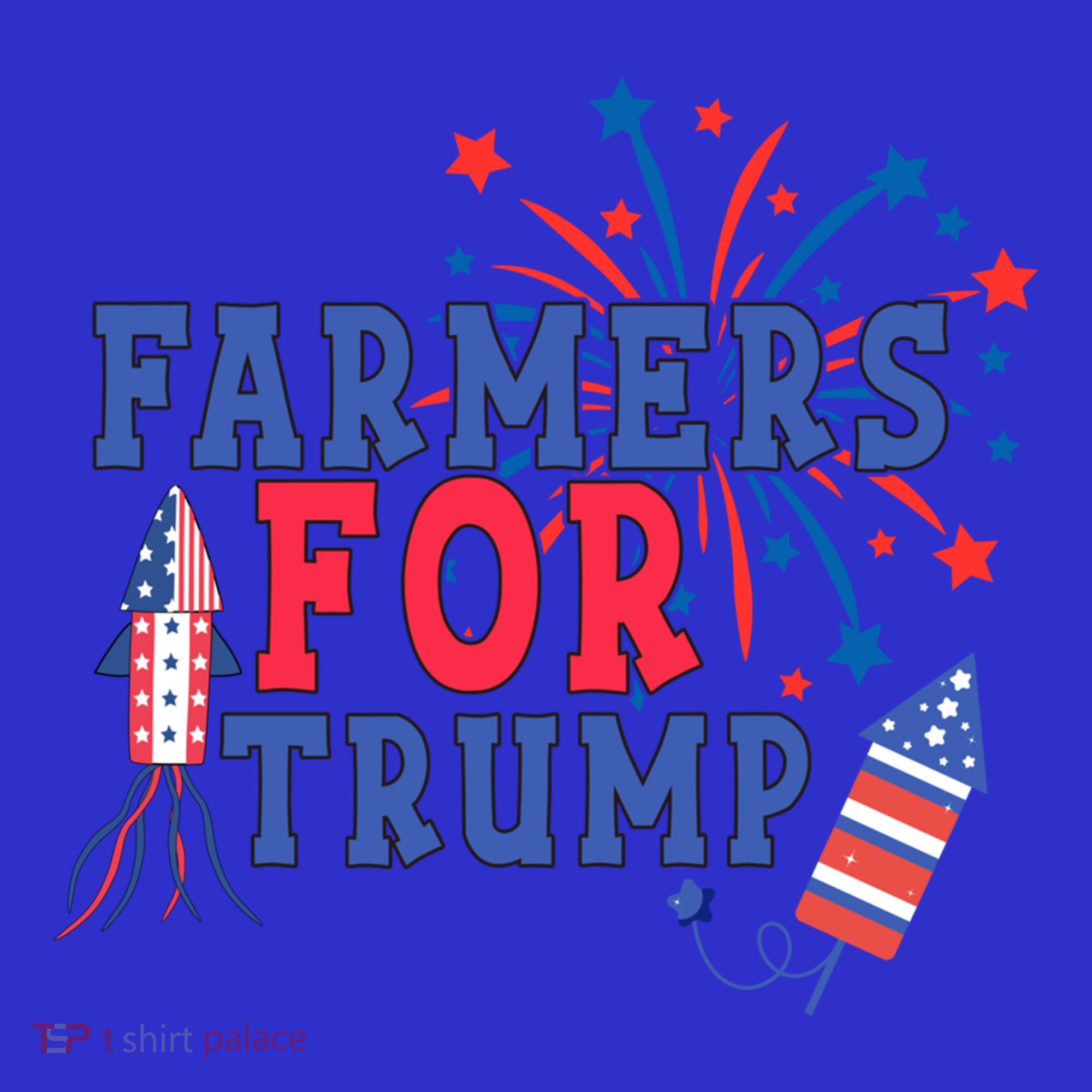 Republican Usa Pride Patriot Farmers For Trump Funny Gift Women's Tank Top
