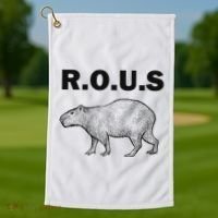 Rous Unusual Rodent Capybara Golf Towel thumb 1