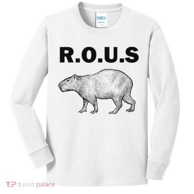 Rous Unusual Rodent Capybara Kids Long Sleeve Shirt