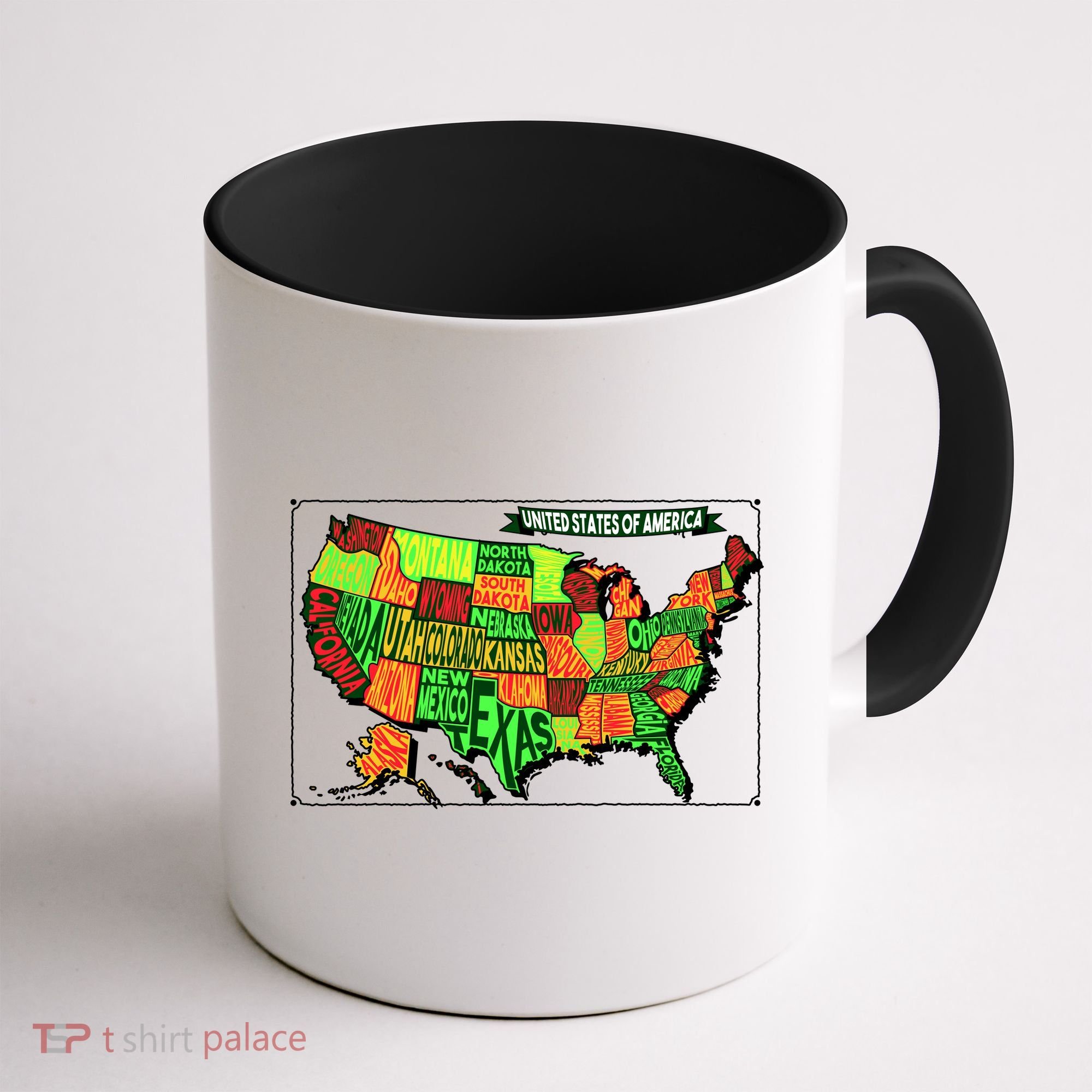Retro United States Of America Map Coffee Mug