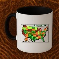 Retro United States Of America Map Coffee Mug thumb 2