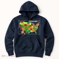 Retro United States Of America Map Hoodie thumb 0