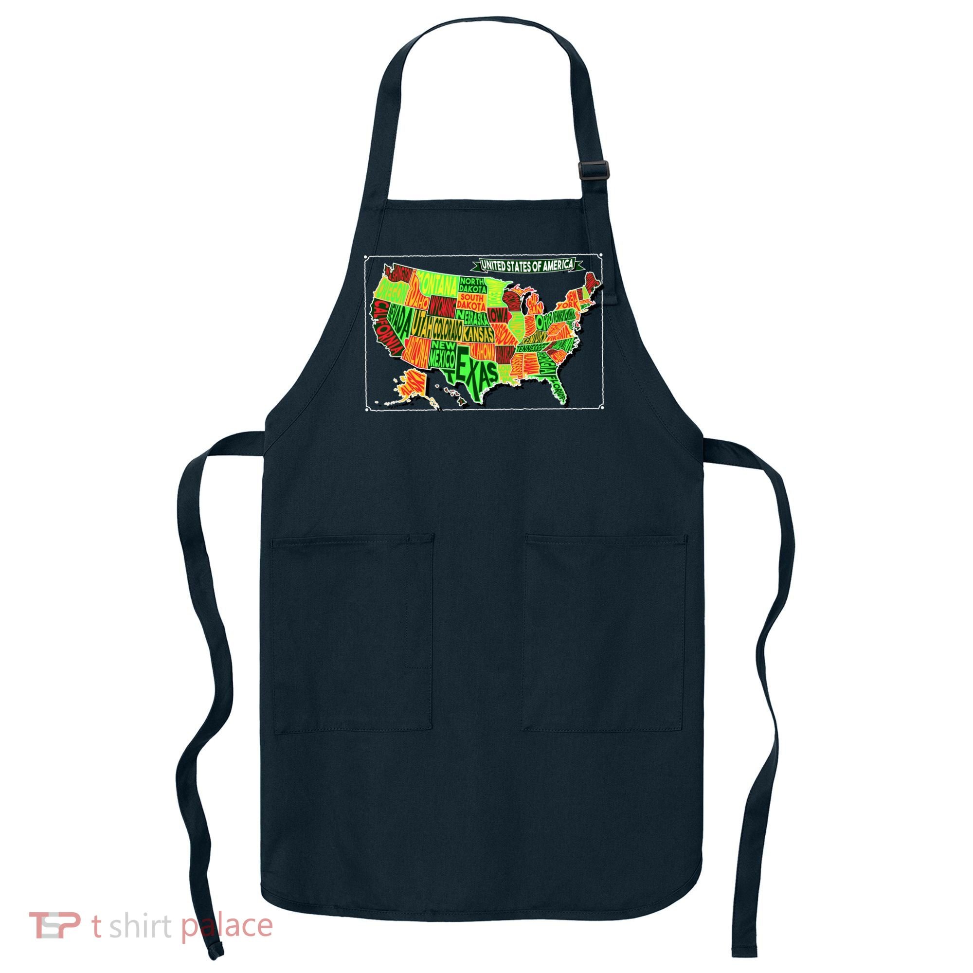 Retro United States Of America Map Apron
