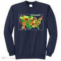 Retro United States Of America Map Sweatshirt thumb 0