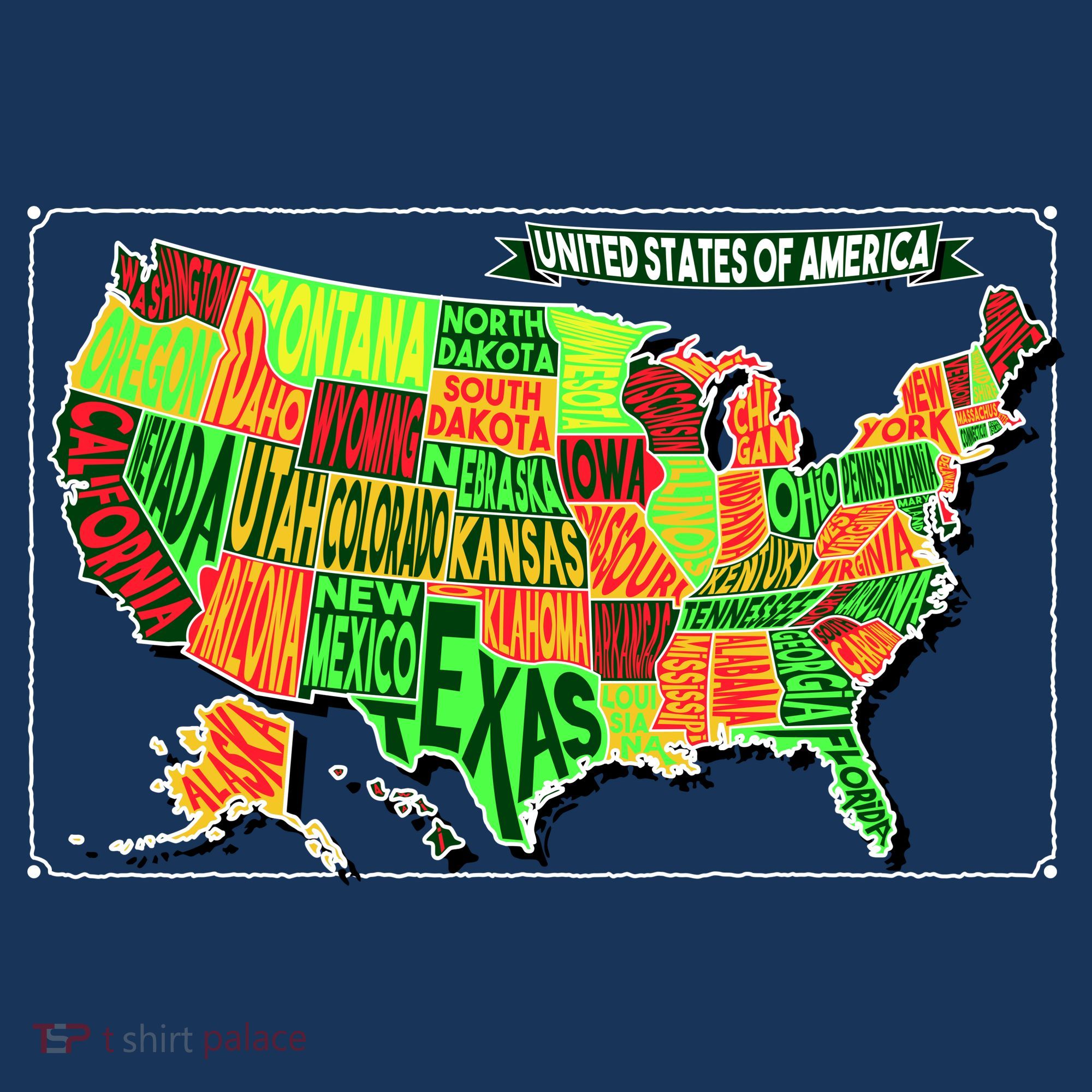 Retro United States Of America Map Women's Tank Top