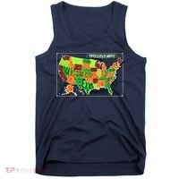 Retro United States Of America Map Tank Top thumb 0