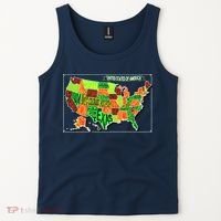 Retro United States Of America Map Tank Top thumb 2