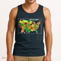 Retro United States Of America Map Tank Top thumb 3