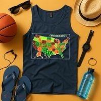 Retro United States Of America Map Tank Top thumb 4