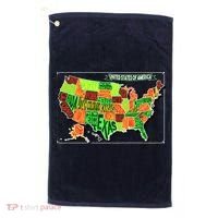 Retro United States Of America Map Golf Towel thumb 0