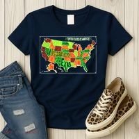 Retro United States Of America Map Women's T-Shirt thumb 3