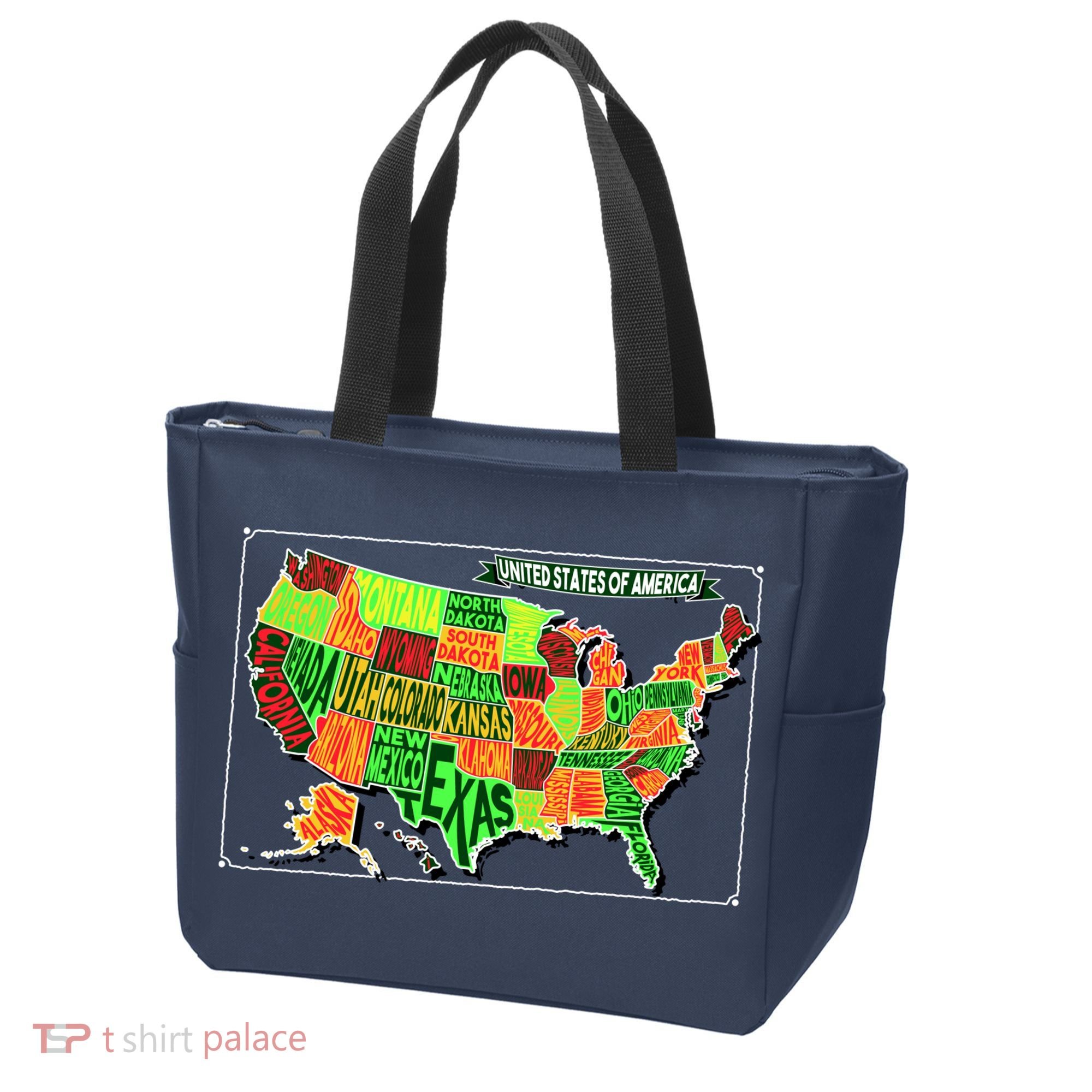 Retro United States Of America Map Tote Bag