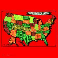 Retro United States Of America Map Santa Hat thumb 1