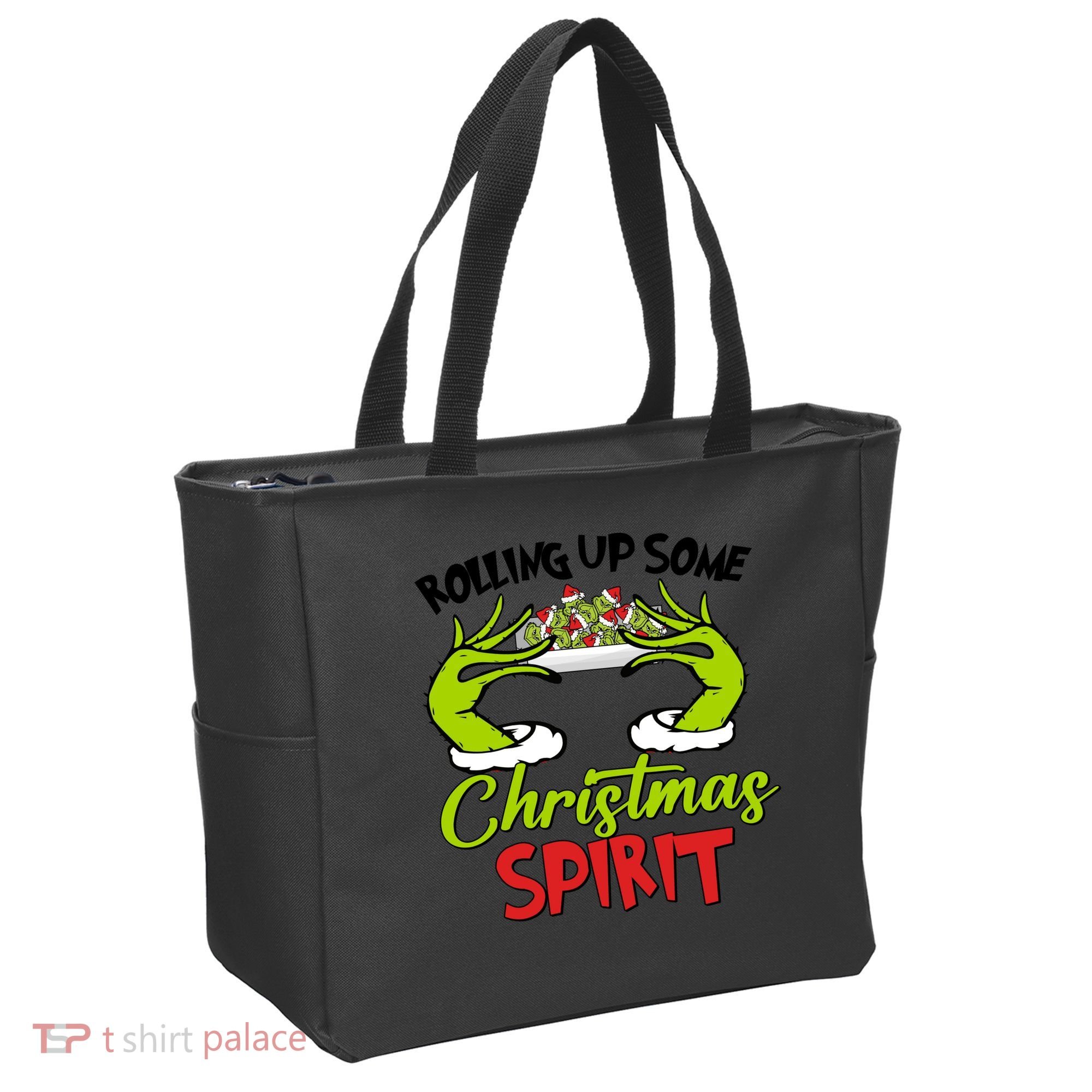 Rollin Up Some Christmas Spirit Merry Grinchmas Tote Bag
