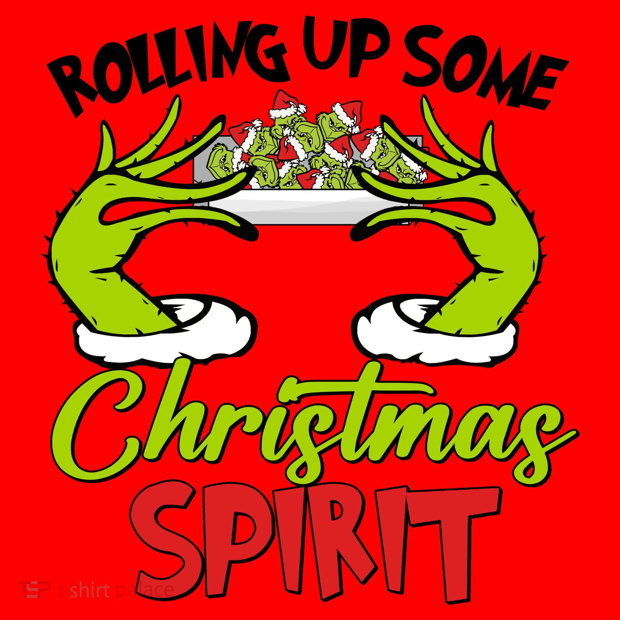Rollin Up Some Christmas Spirit Merry Grinchmas Santa Hat