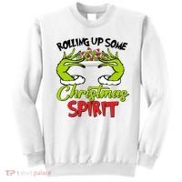 Rollin Up Some Christmas Spirit Merry Grinchmas Sweatshirt thumb 0