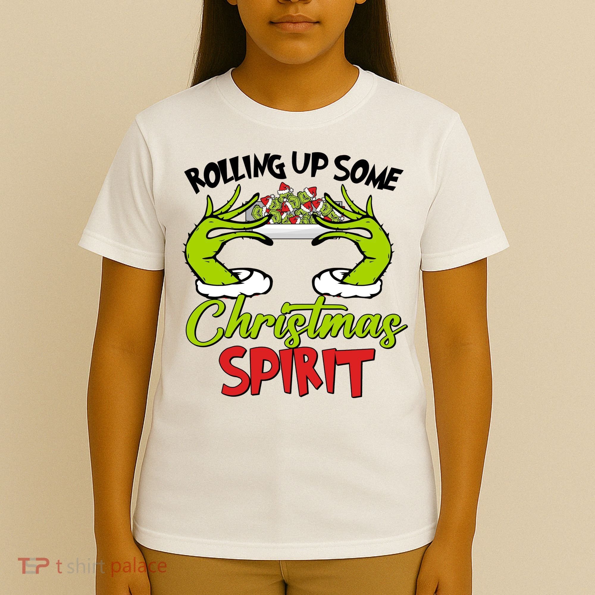 Rollin Up Some Christmas Spirit Merry Grinchmas T-Shirt