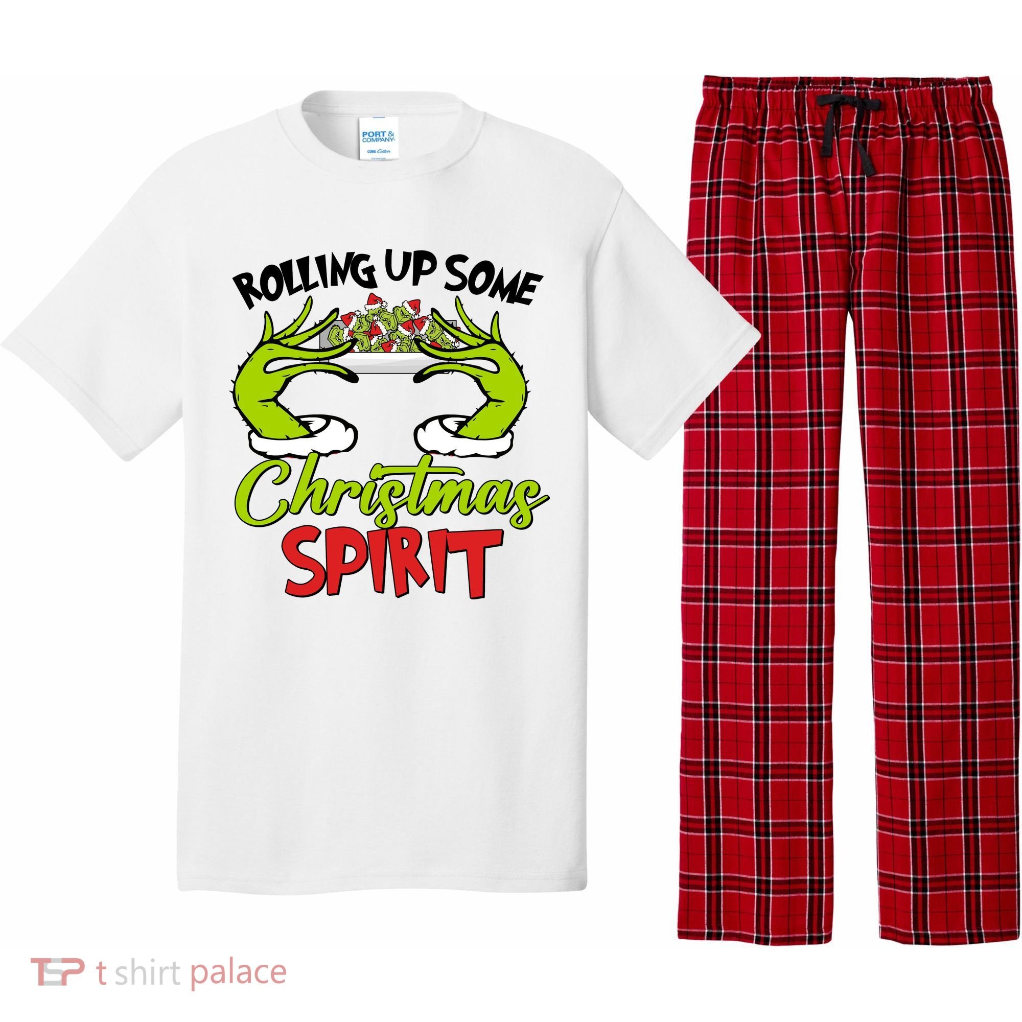 Rollin Up Some Christmas Spirit Merry Grinchmas Pajama Set