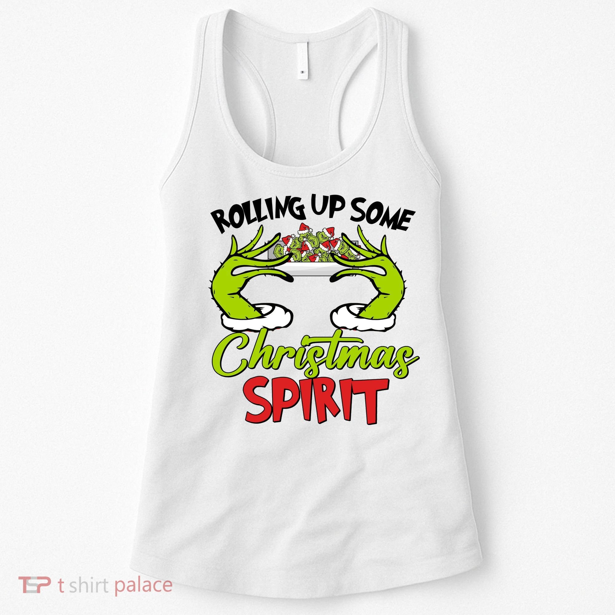 Rollin Up Some Christmas Spirit Merry Grinchmas Women's Tank Top