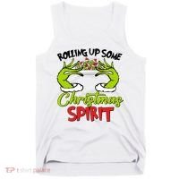 Rollin Up Some Christmas Spirit Merry Grinchmas Tank Top thumb 0