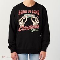 Rollin Up Some Christmas Spirit Funny Marijuana Women's Sweatshirt thumb 0