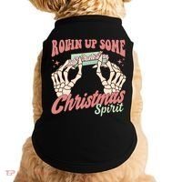 Rollin Up Some Christmas Spirit Funny Marijuana Doggie Tank thumb 0